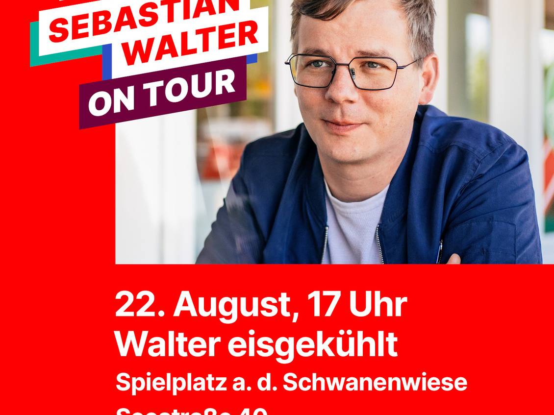 Sebastian Walter - Spitzenkandidat der Linken zur Landtagswahl Brandenburg am 22.September zu Gast am Scharmützelsee in Bad Saarow. 
