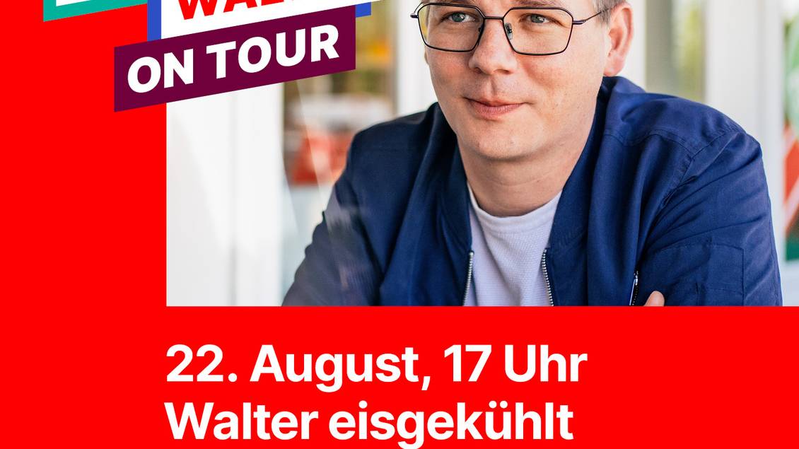 Sebastian Walter - Spitzenkandidat der Linken zur Landtagswahl Brandenburg am 22.September zu Gast am Scharmützelsee in Bad Saarow. 